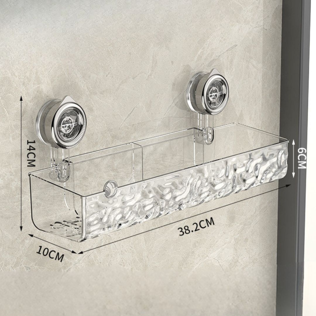 Corner Shelf with Suction Cup for Easy Bathroom Installation