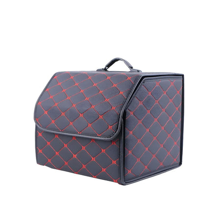 Luxury Trunk Storage Box – Foldable Car Organizer with Lid for Luggage & Accessories
