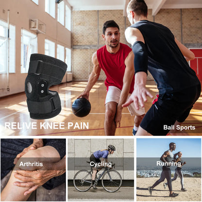 Supportive Knee Brace with Reinforced Hinges for Stability