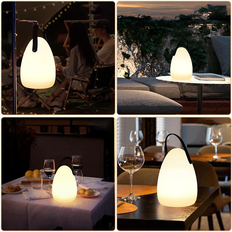 Cordless Waterproof Table Lamp for Outdoor Use