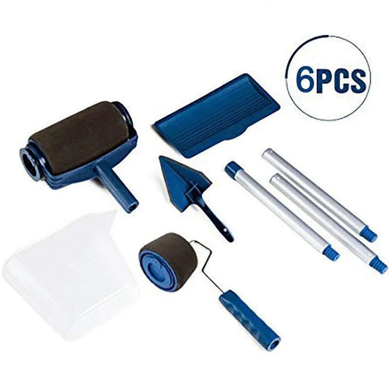 6-Piece Paint Roller Set with Accessories – Perfect for Walls and Ceilings, Includes Rollers, Tray, and Paint Grid