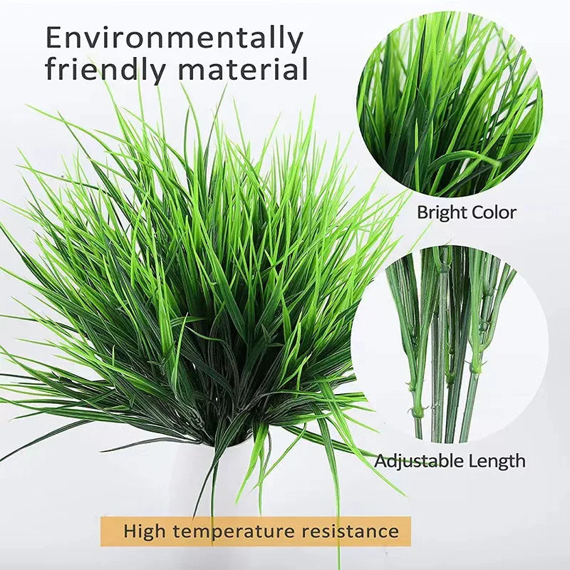Artificial Wheat Grass Plant Made of Plastic – Decorative Artificial Grass for Garden, Balcony, and Outdoor Areas