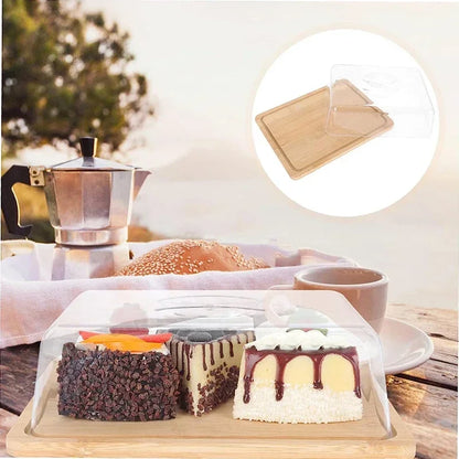 Bamboo Board Cheese And Butter Box In A Rectangular Design