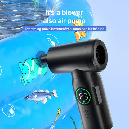 Portable 2-in-1 Air Duster and Vacuum Cleaner with LED Light and 7500mAh Battery