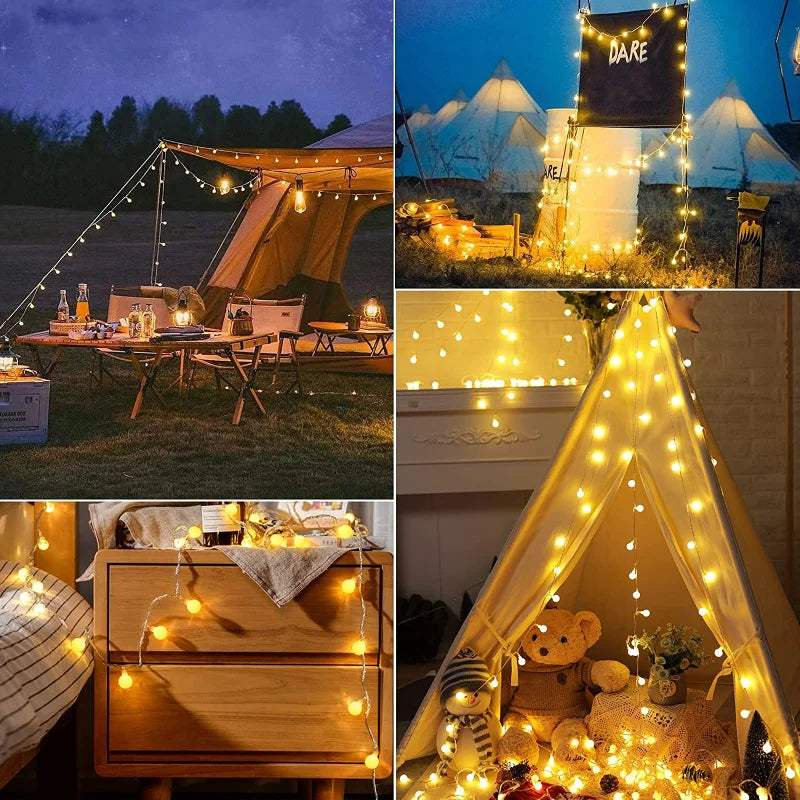 Outdoor String Lights with Solar Power for the Garden