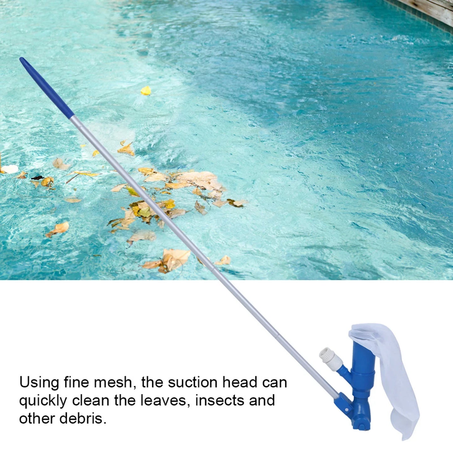 Pool cleaning set with telescopic pole – net skimmer and accessories for efficient pool maintenance