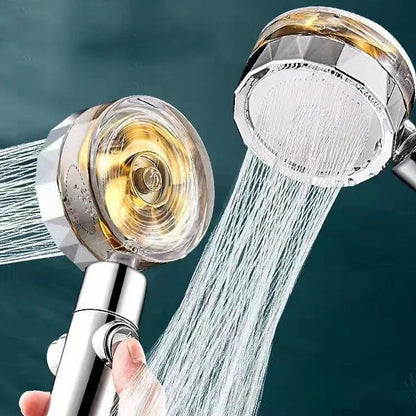 Water- and Energy-Saving Shower Head with Turbo Function