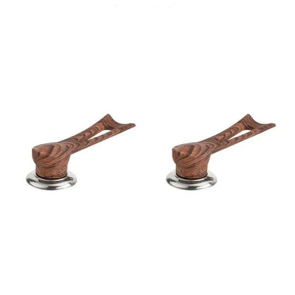 Replacement handle for pot lid – wood look with stainless steel base