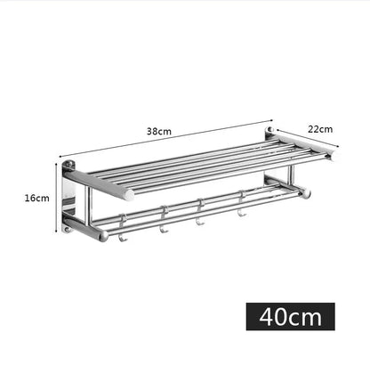 Sturdy Stainless Steel Towel Rack for Bathroom Use