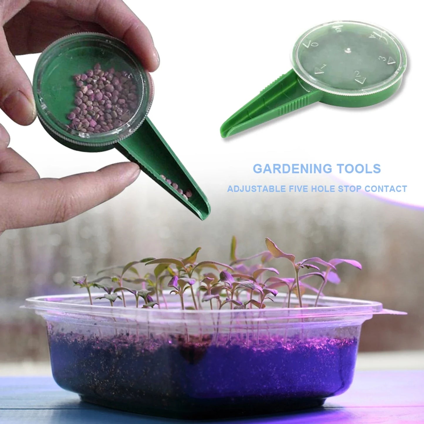 Adjustable Seed Spreader for Precise Distribution – Easy Garden Seed Dispenser for Even Sowing