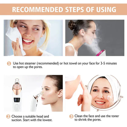 Blackhead Removal Device with Vacuum – Electric Facial Cleansing Tool