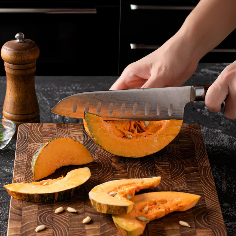 Premium End-Grain Wooden Chopping Block – Professional Cutting Board for Home and Professional Kitchens