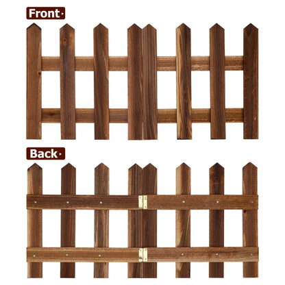 Decorative Wooden Garden Fence for Beds and Outdoor Areas – Stylish Border for Garden and Landscape