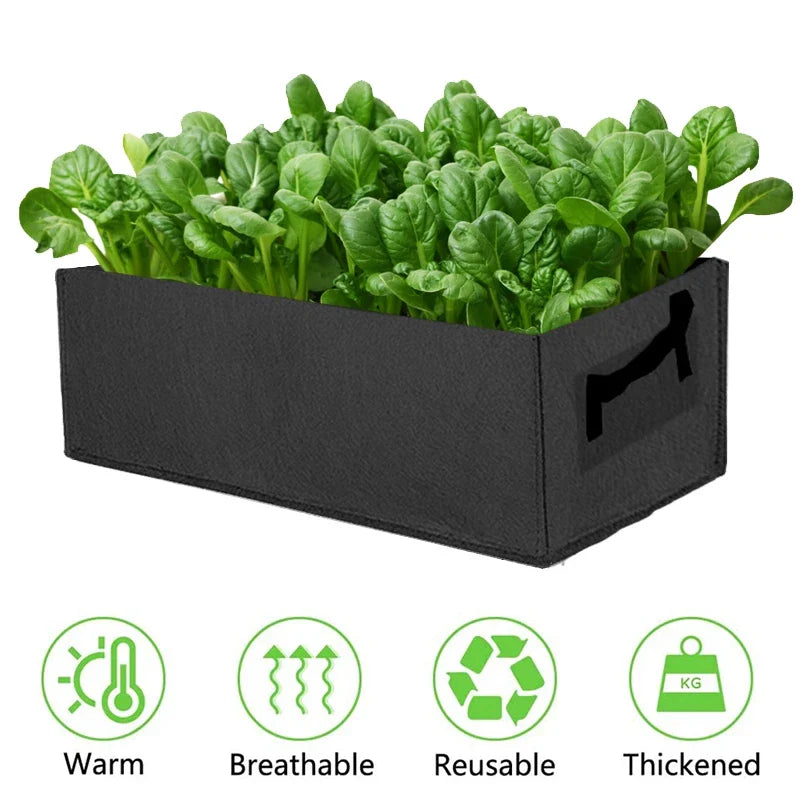 Foldable Felt Storage Box for Plants – Practical Plant Grow Bag with Handles for Garden and Indoor Use