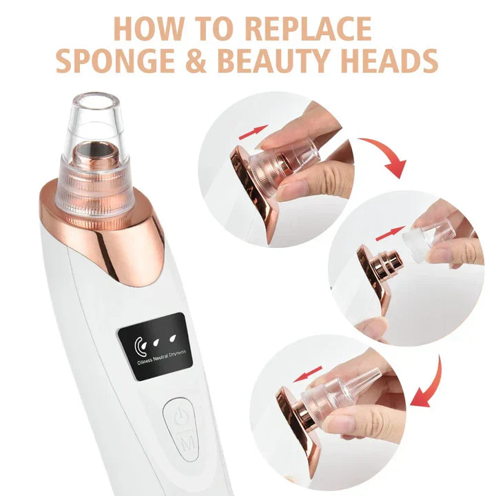 Blackhead Removal Device with Vacuum – Electric Facial Cleansing Tool