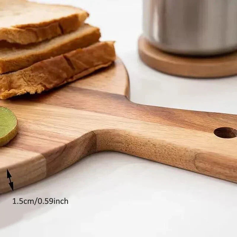 Pizza Peel and Serving Board Made of Acacia Wood with Handle