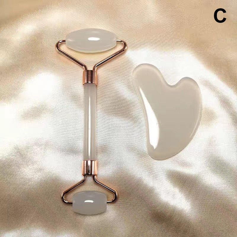 Massage Scraper and Facial Roller for Firming Skincare