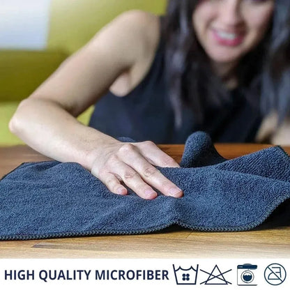 Premium Microfiber Cleaning Cloth Set for Cars – 10 Pieces, Lint-Free and Super Absorbent