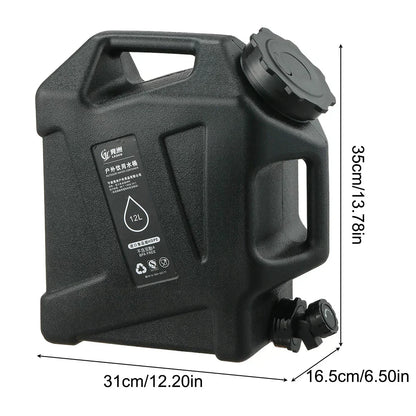 Portable 12L Water Container with Spigot – Durable Camping Water Storage Tank for Outdoor Activities