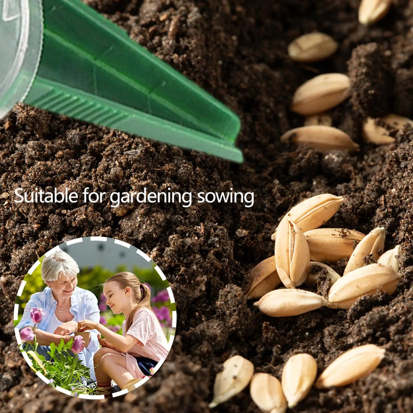 Adjustable Seed Spreader for Precise Distribution – Easy Garden Seed Dispenser for Even Sowing
