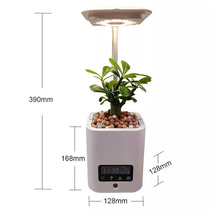 Intelligent Multifunctional Hydroponic Planter Pot with Calendar, Diffuser, and Desk Lamp for Optimal Plant Care