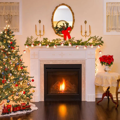Decorative Wooden Houses with LED Lights for a Festive Christmas Atmosphere