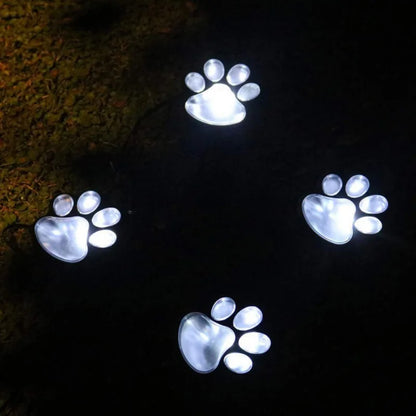 Paw Print Solar Lamp – LED Garden Lighting for Outdoor Use, Weatherproof and Energy-Efficient