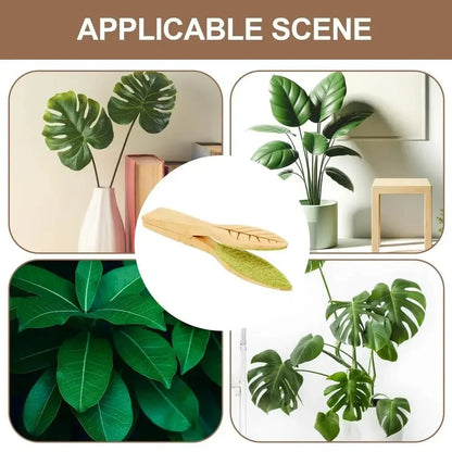 Wooden Plant Leaf Cleaning Tongs – Gentle Care for Leaves and Indoor Plants