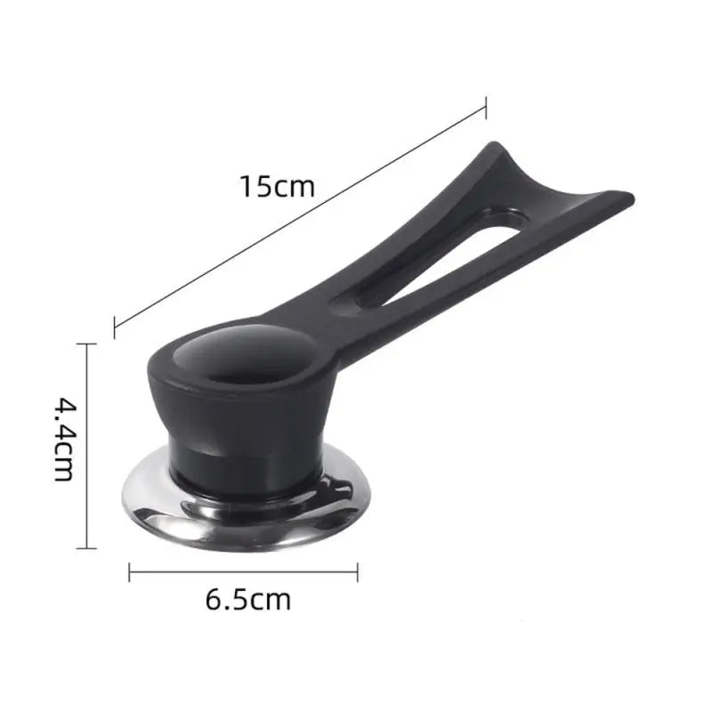 Replacement handle for pot lid – wood look with stainless steel base