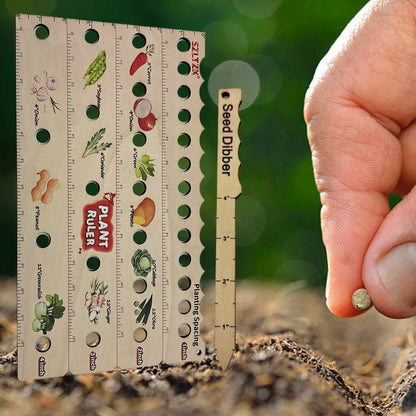 Wooden Planting Ruler – Multifunctional Seed Measuring Tool for Precise Planting in the Garden