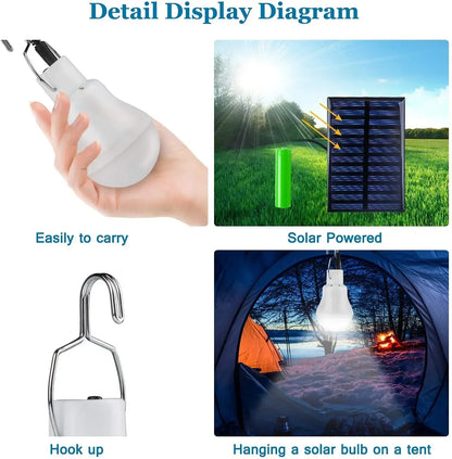 Energy-Saving Solar Lamp with Solar Panel – LED Indoor and Outdoor Lighting for Eco-Friendly Use