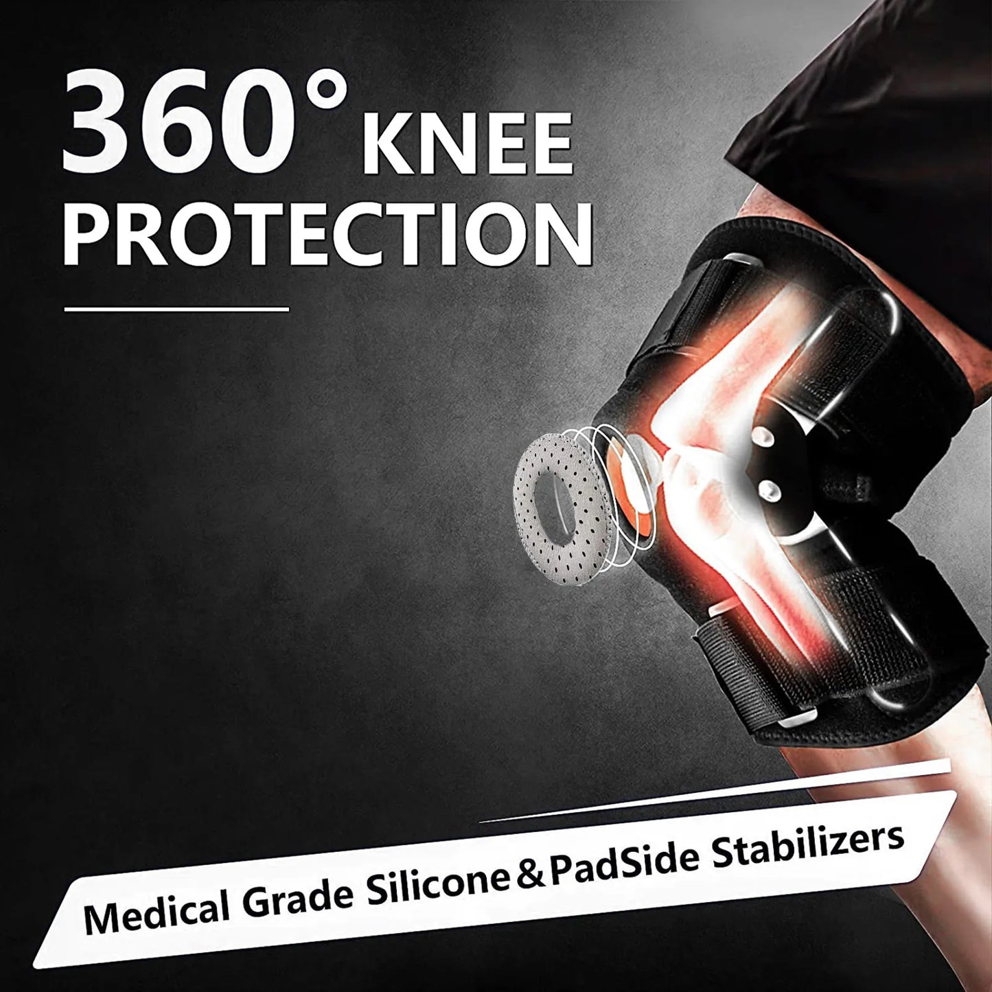 Supportive Knee Brace with Reinforced Hinges for Stability