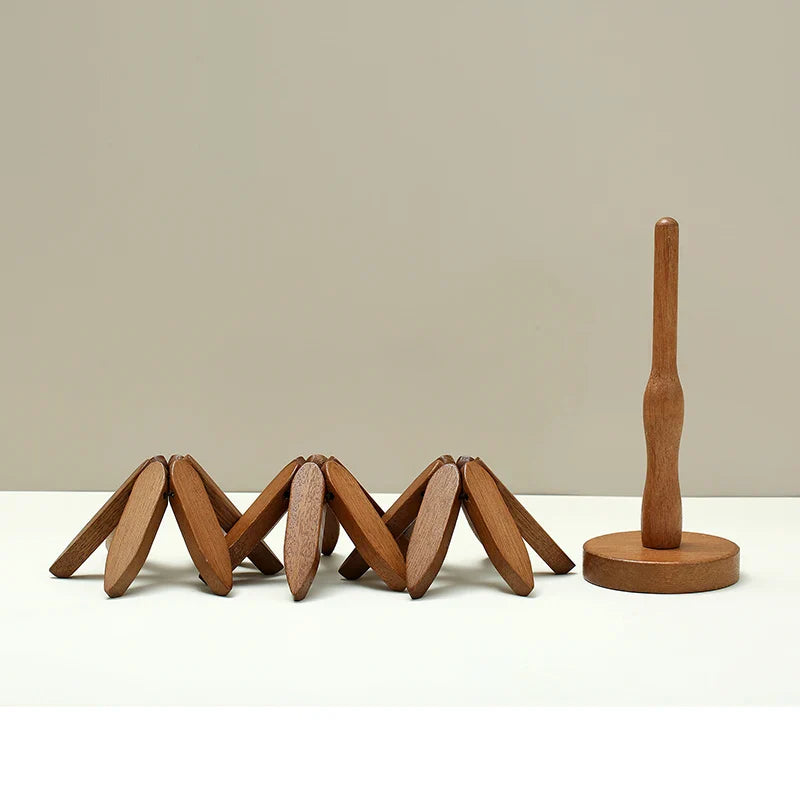 Elegant Wooden-Design Coasters for Decorative Table Care