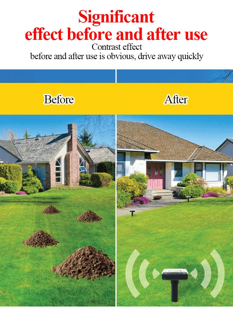 Solar-Powered Ultrasonic Snake and Pest Repeller – Effective Device for the Garden