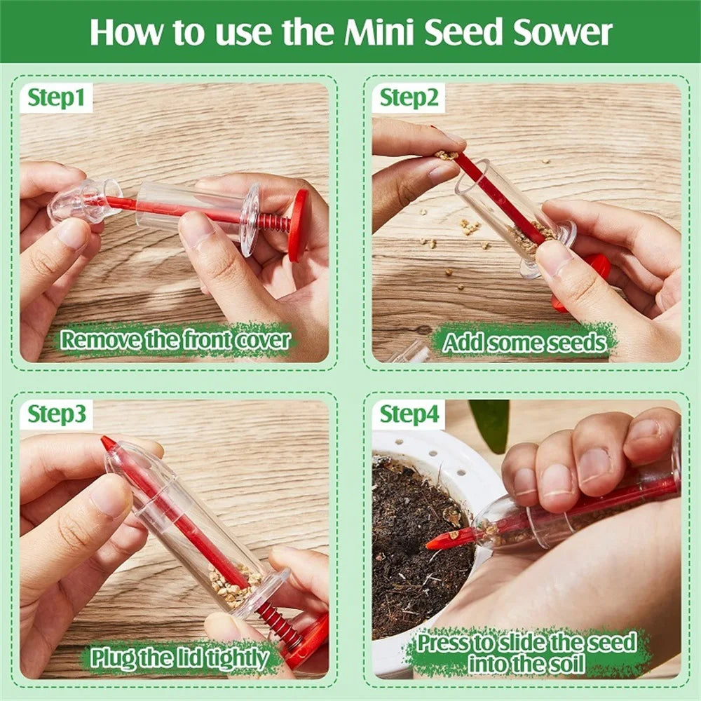 Precise Needle Seed Sower for Gardening – Even Seed Dispenser for Accurate Planting