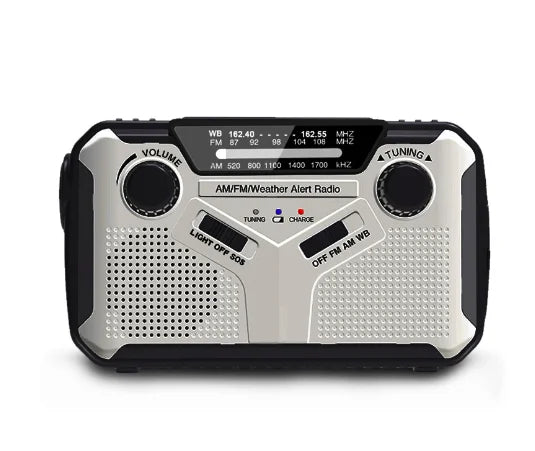 Emergency Radio with Hand Crank & Solar – Dynamo Radio with Power Bank and LED Lamp