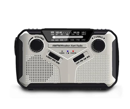 Emergency Radio with Hand Crank & Solar – Dynamo Radio with Power Bank and LED Lamp