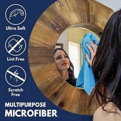 Premium Microfiber Cleaning Cloth Set for Cars – 10 Pieces, Lint-Free and Super Absorbent