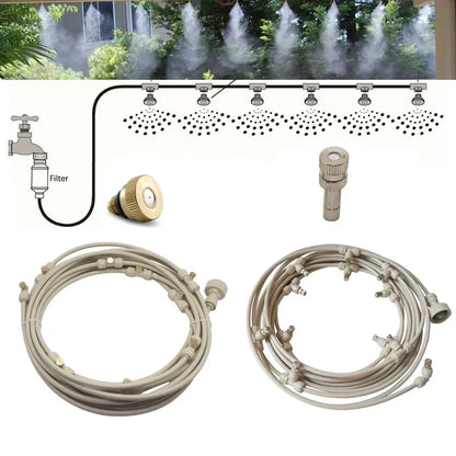 Garden Irrigation System – Drip Irrigation Kit with Adjustable Spray Heads and Accessories