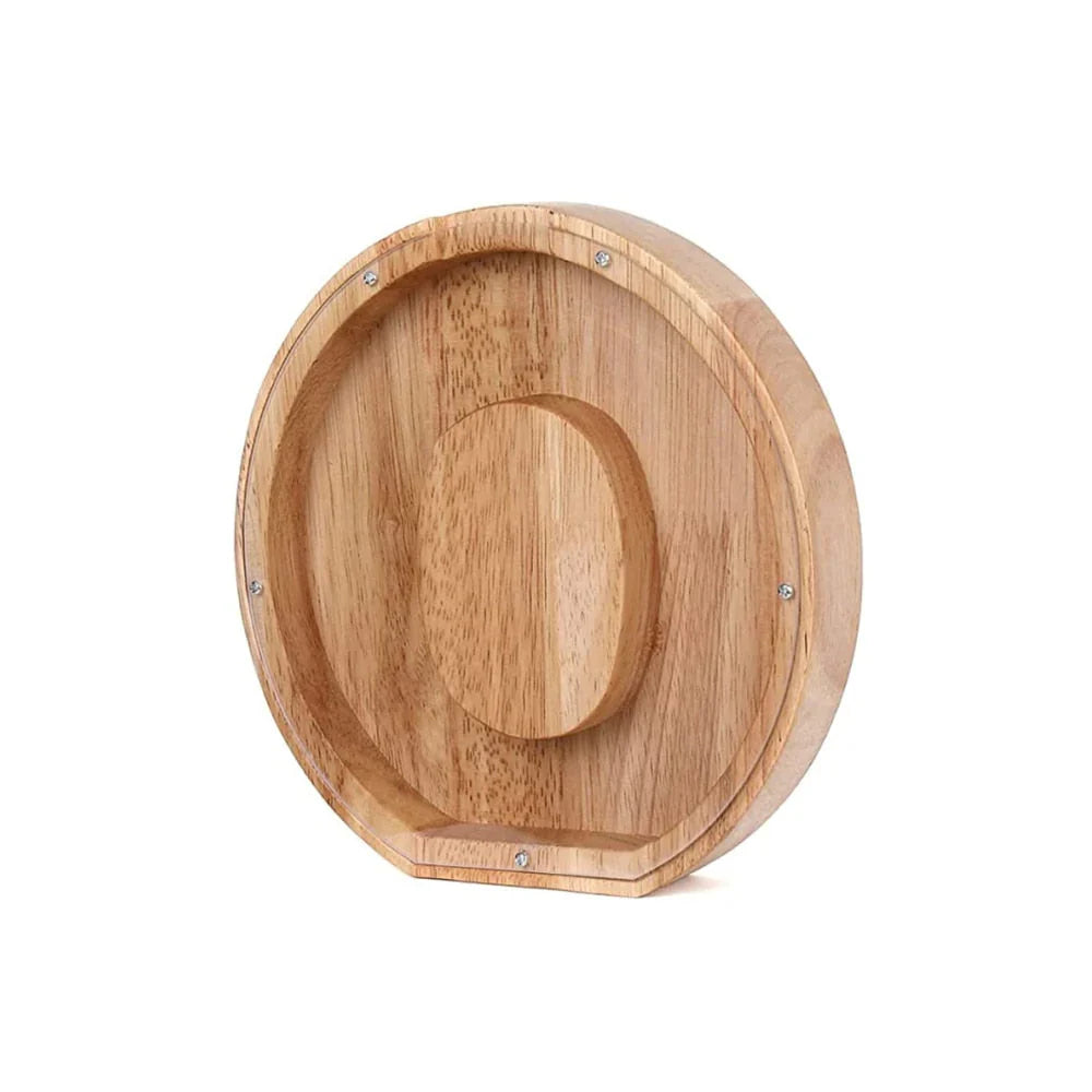 Stylish Wooden Piggy Bank with Viewing Window in Letter Design for Your Savings Goal