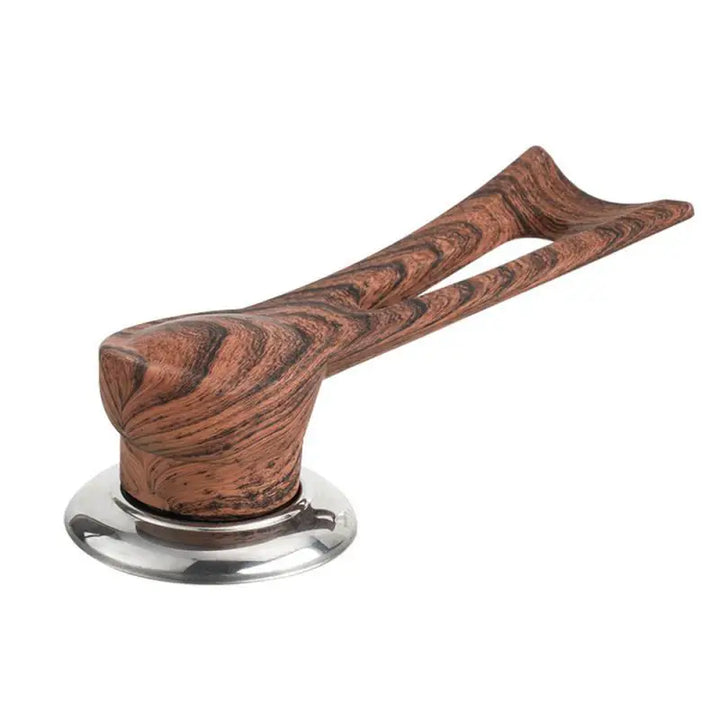 Replacement handle for pot lid – wood look with stainless steel base