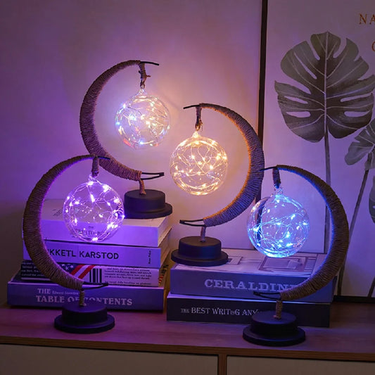 Moon Lamp with Fairy Lights