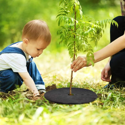 Breathable Weed Control Tree Ring Mat – Root Protection Mat for Garden and Plant Care