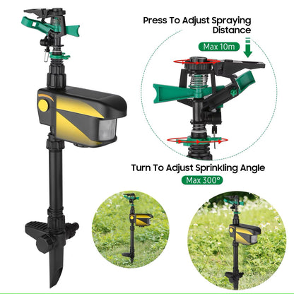 Adjustable Garden Sprinkler System – Watering Sprinkler with Base Stand