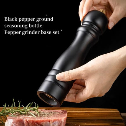 Salt and Pepper Mill Set Made of Wood with Ceramic Grinder and Adjustable Grind Level – Manual Spice Mills for Perfect Seasoning