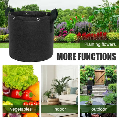 Breathable Felt Grow Bag with Carry Handles – Durable Planting Bag for Garden Plants and Flowers