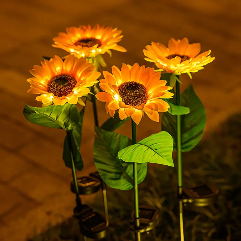 Waterproof Solar Sunflower Lamp for Garden & Patio – Decorative Outdoor Lighting with Solar Power