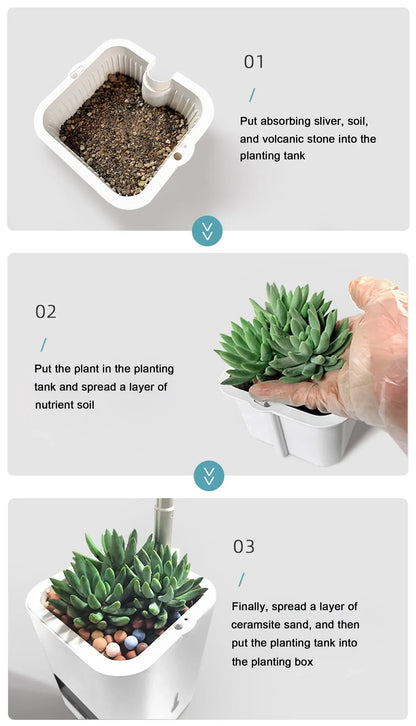 Intelligent Multifunctional Hydroponic Planter Pot with Calendar, Diffuser, and Desk Lamp for Optimal Plant Care