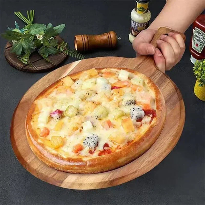 Pizza Peel and Serving Board Made of Acacia Wood with Handle