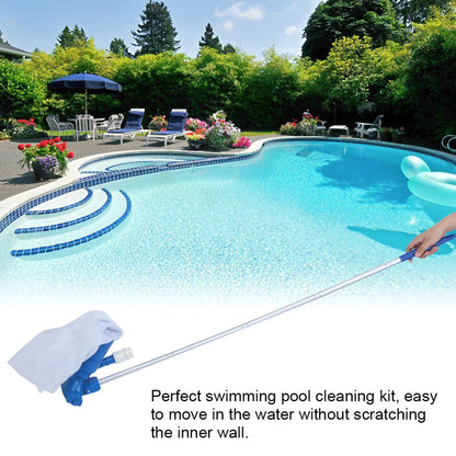 Pool cleaning set with telescopic pole – net skimmer and accessories for efficient pool maintenance